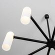 Candelabru modern cu 8 brate din alama masiva si abajururi din sticla opal, Odyssey MD, B155 SchwungHome